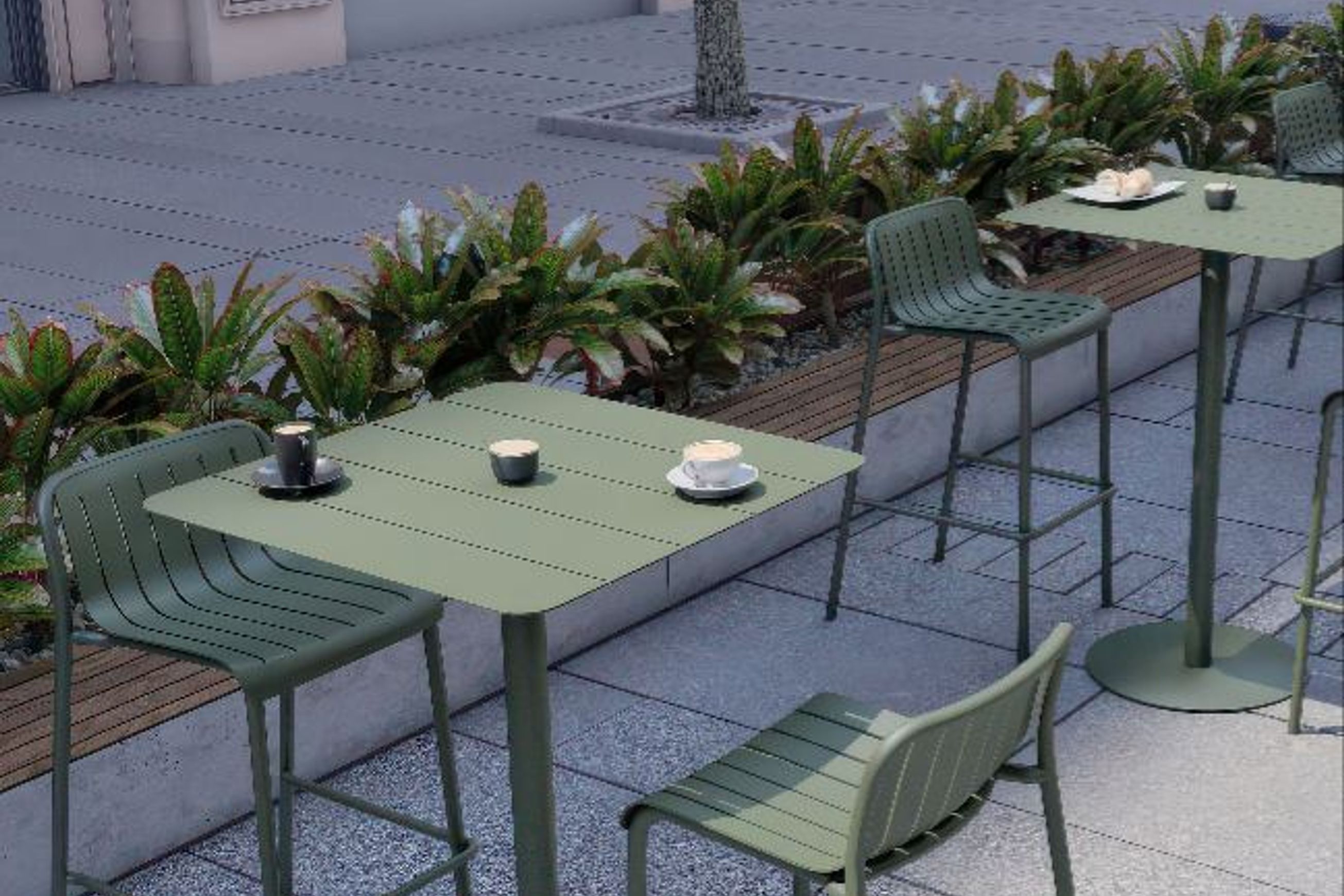 Roku Outdoor High Bar Table