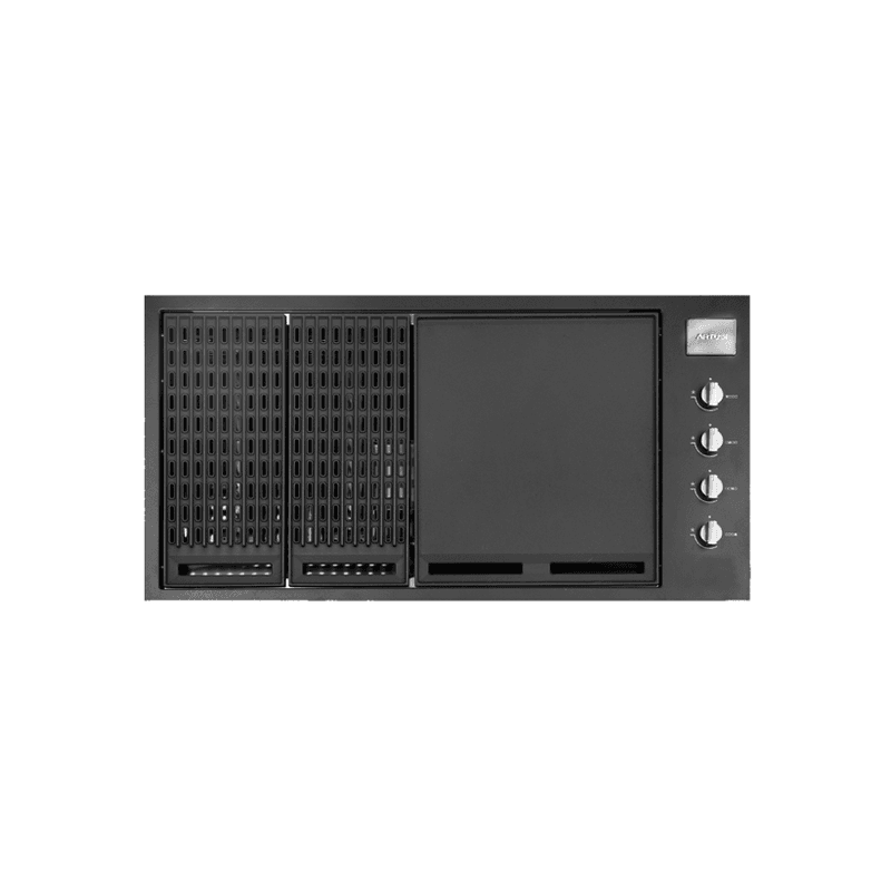 4 Burner Built-In Gas BBQ - Matte Black