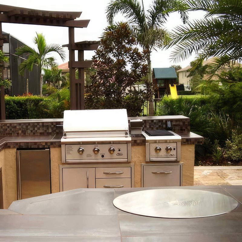Round Built-In Teppanyaki Grill