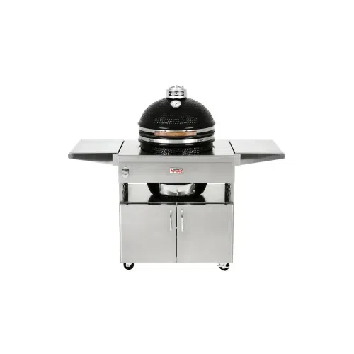 Grandfire Kamado - Integrated with SS Cart Grill