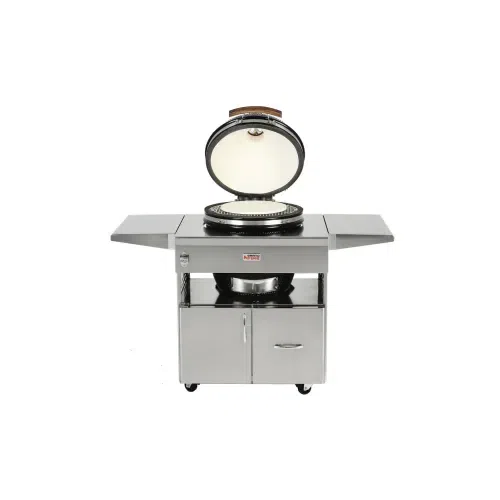 Grandfire Kamado - Integrated with SS Cart Grill