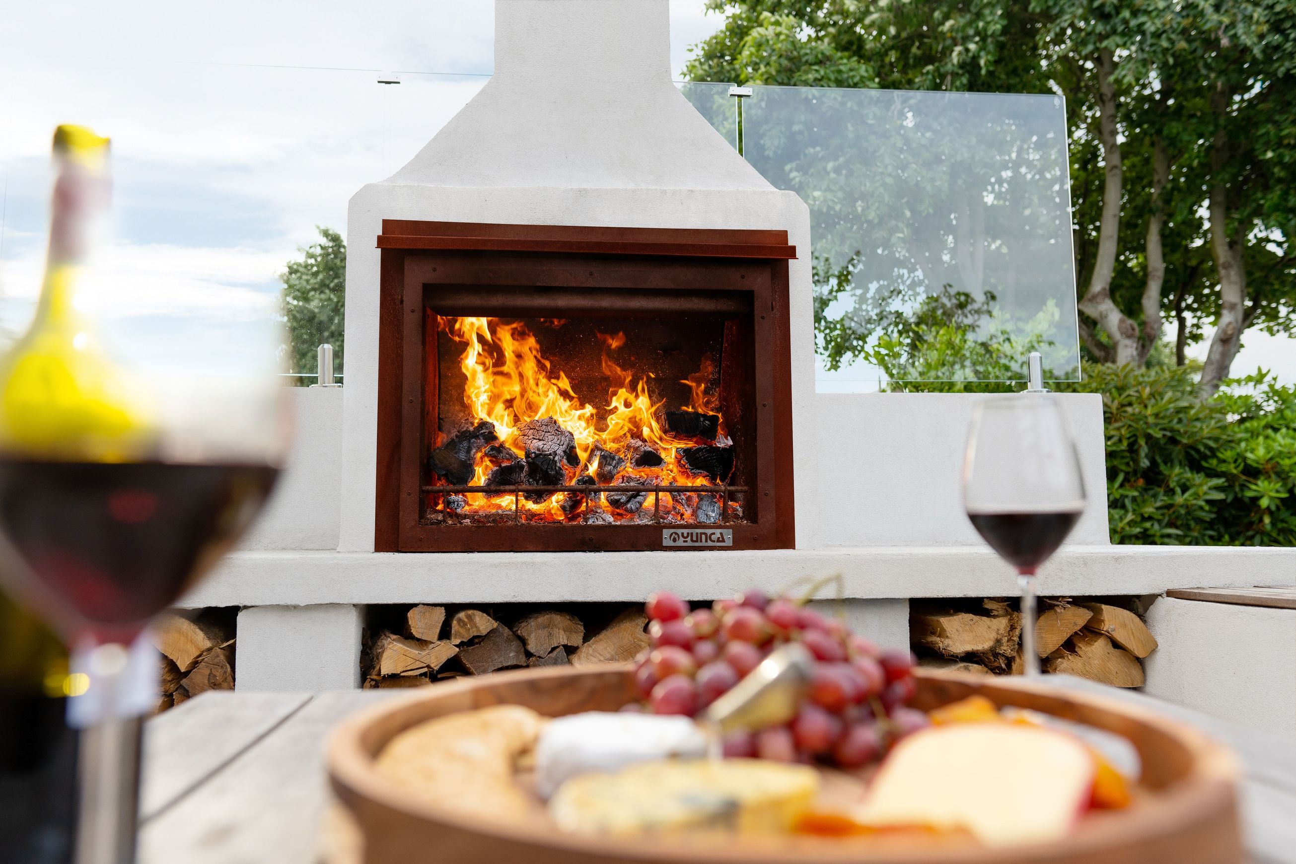 Zara Freestanding Outdoor Fire and BBQ