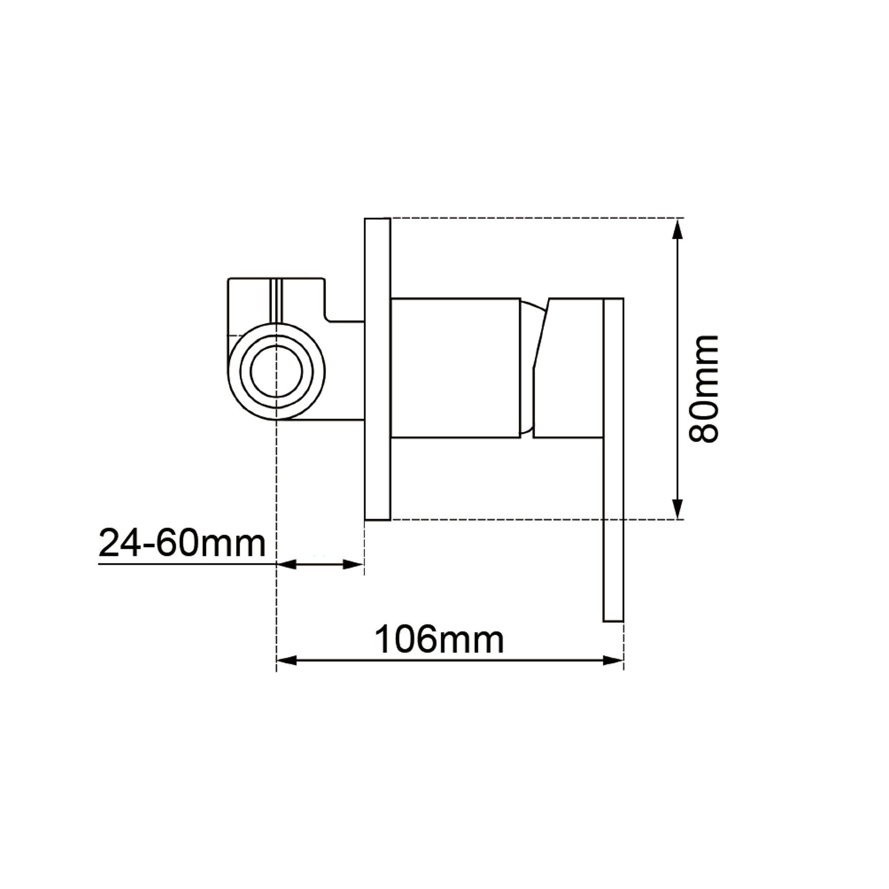 Lucid Pin Wall Mixer Trim Kit Brushed Copper