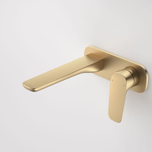 Contura II Wall Basin/Bath Mixer 180mm | Brushed Brass