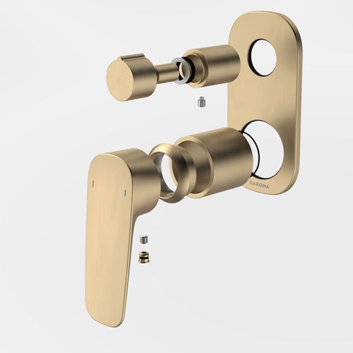 Contura II Bath/Shower Mixer with Diverter - Trim Kit  | Brushed Brass