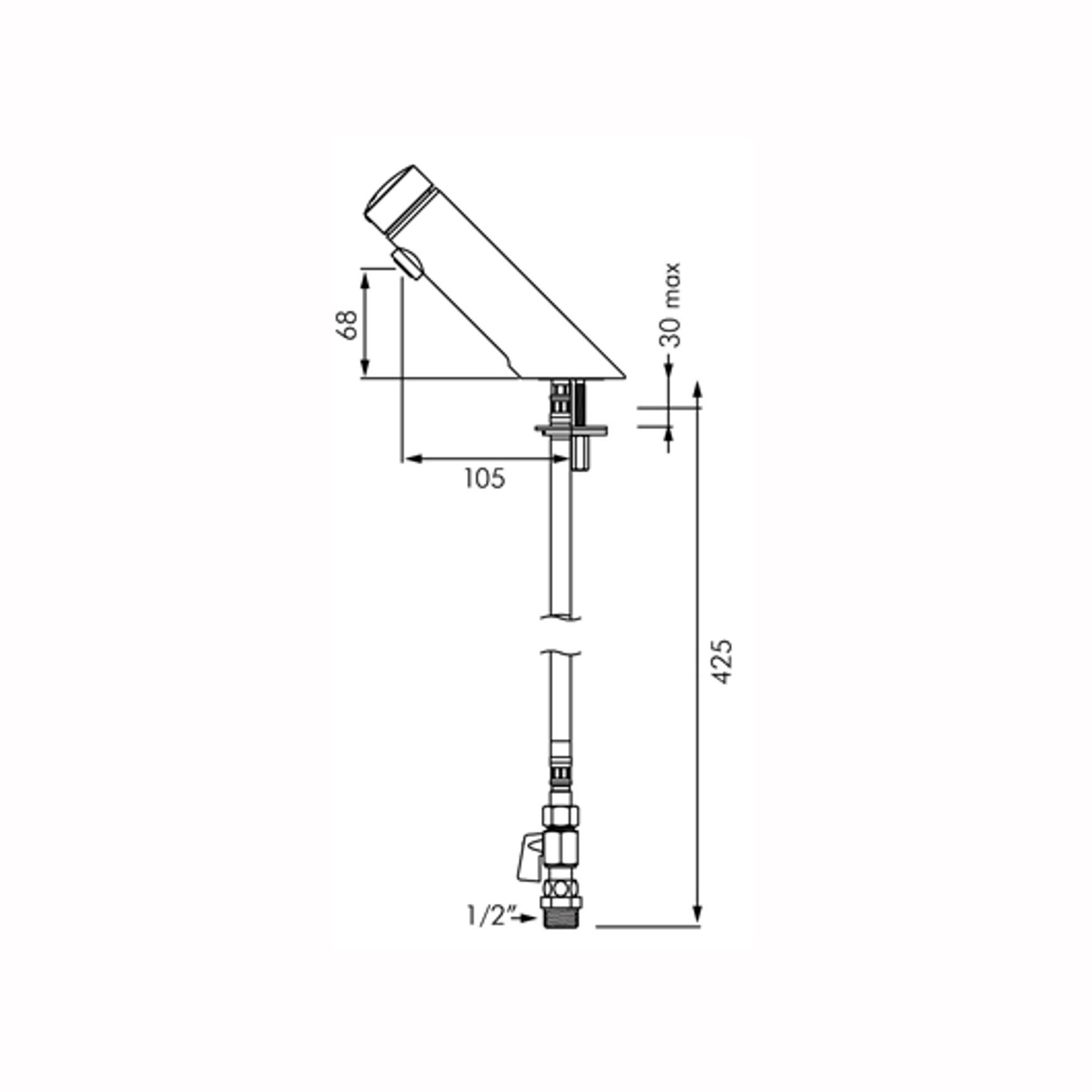 Delabie Tempomix 3 Time Flow Basin Mixer