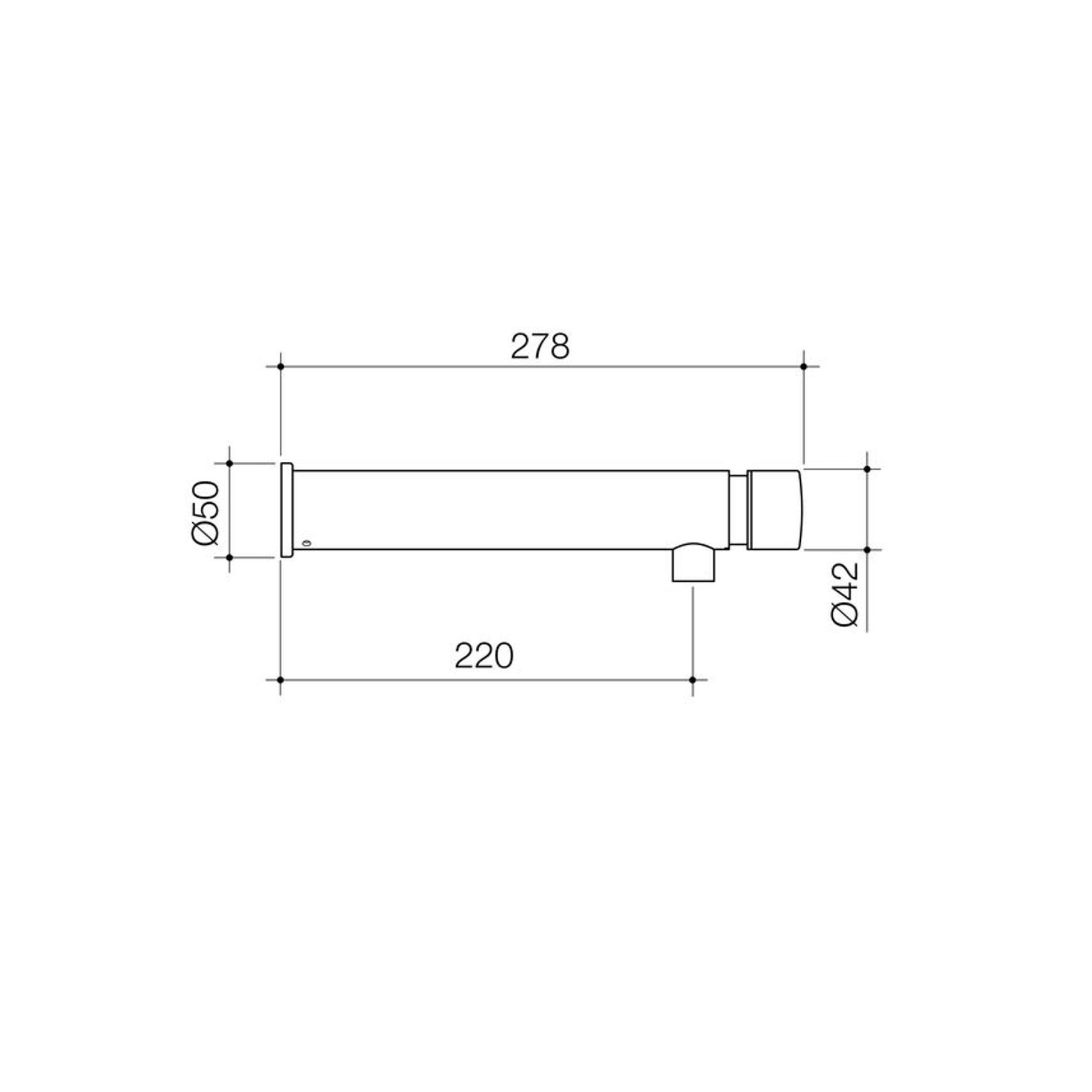 Civic Wall Push Timed Flow 220mm Tap