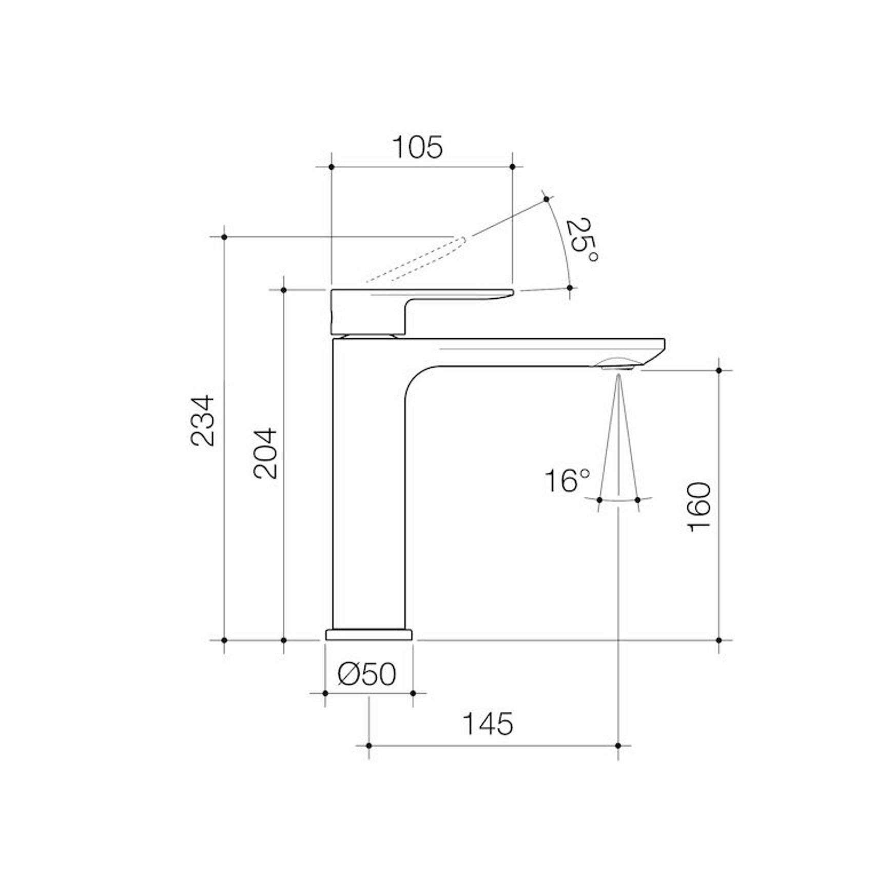 Urbane II Mid Tower Basin Mixer - All Pressure - Lead Free