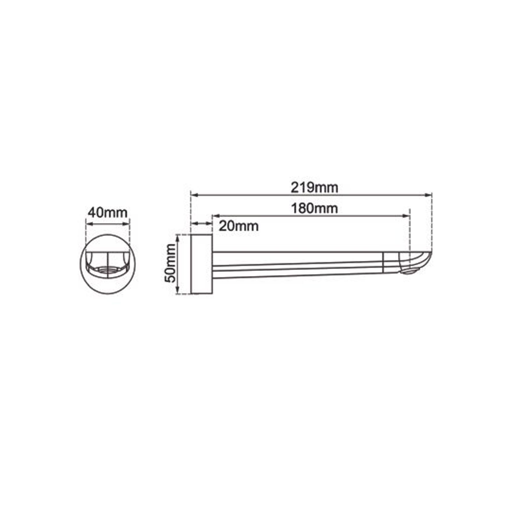 Rushy Wall Spout Matte Black