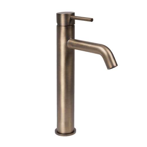 Mira Brushed Vintage Antique Brass Tall Basin Mixer