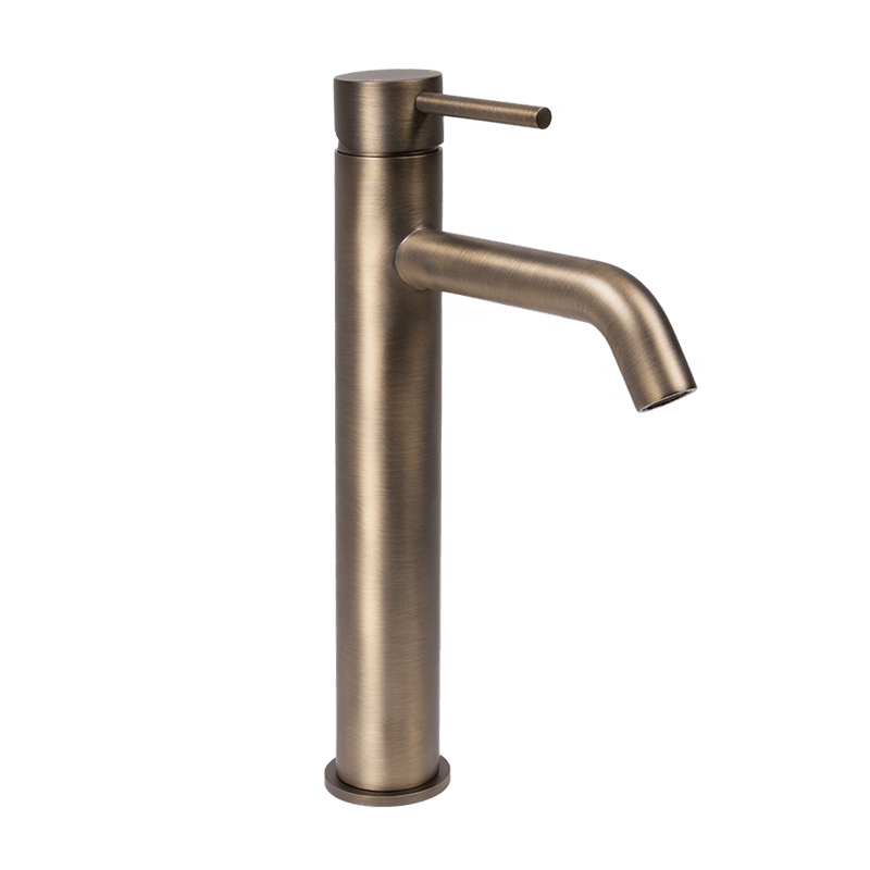Mira Brushed Vintage Antique Brass Tall Basin Mixer