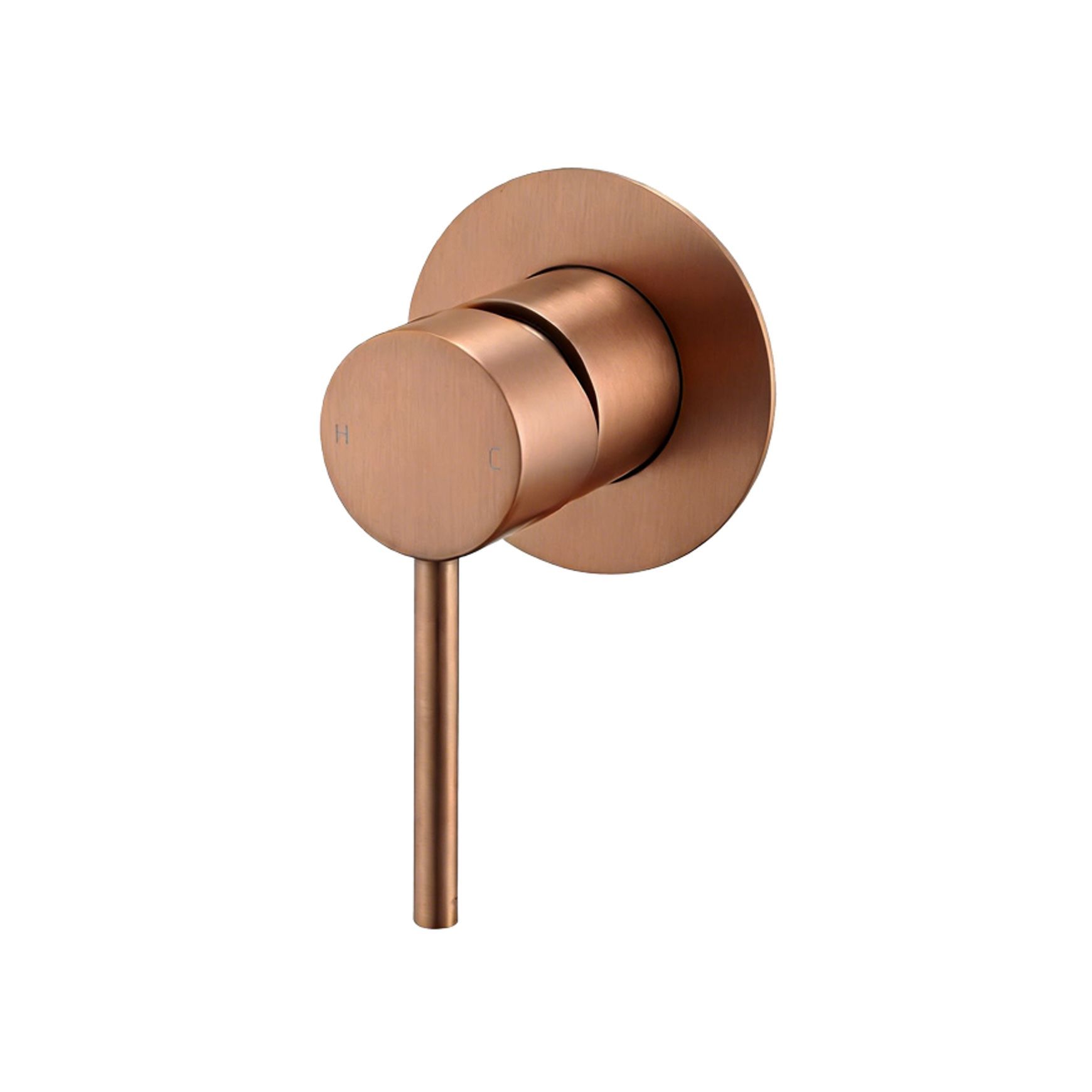 Lucid Pin Wall Mixer Trim Kit Brushed Copper