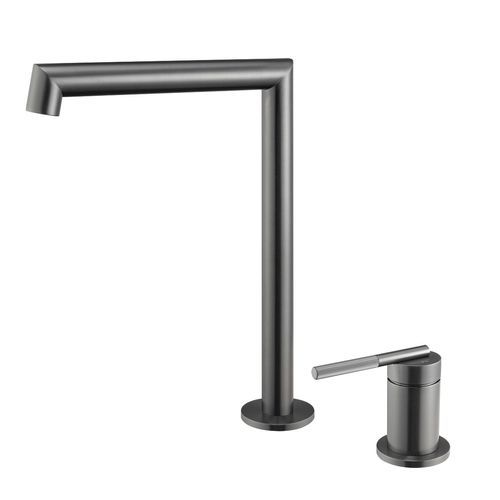 Caddence Split Type Basin Mixer Gun Metal Grey