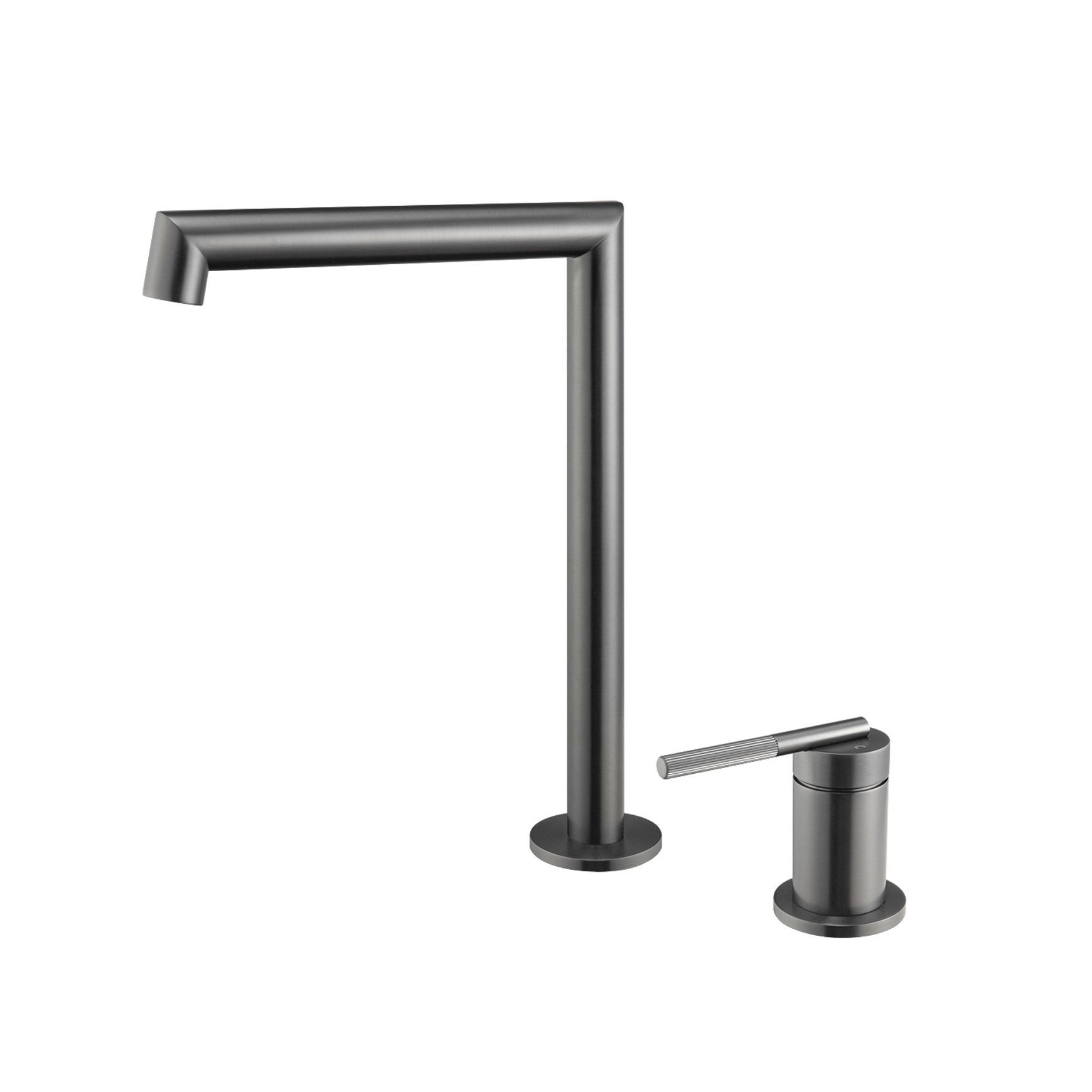 Caddence Split Type Basin Mixer Gun Metal Grey