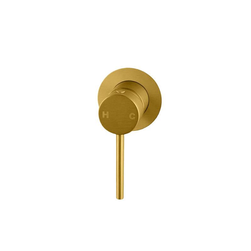 Lucid Pin Wall Mixer Brushed Brass