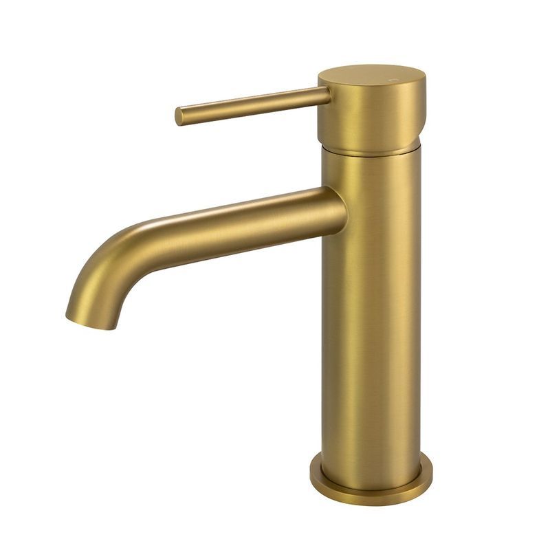 Lucid Pin Basin Mixer Brushed Brass