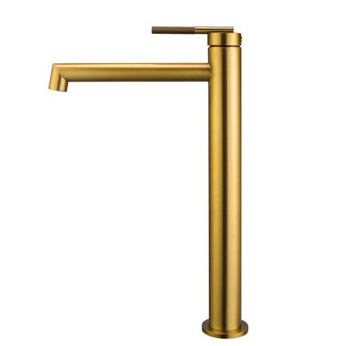 Caddence Tall Basin Mixer Brushed Brass