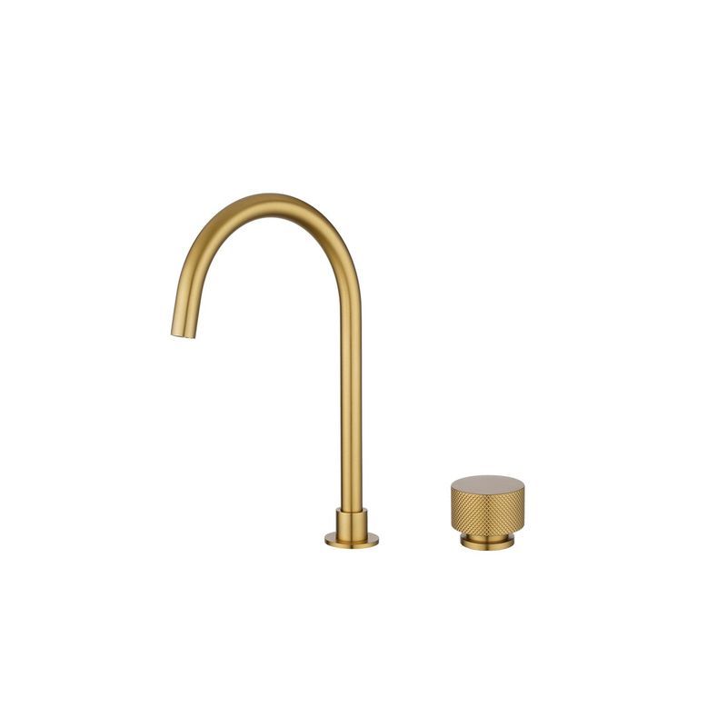 Moon Swivel Basin Mixer Brushed Brass