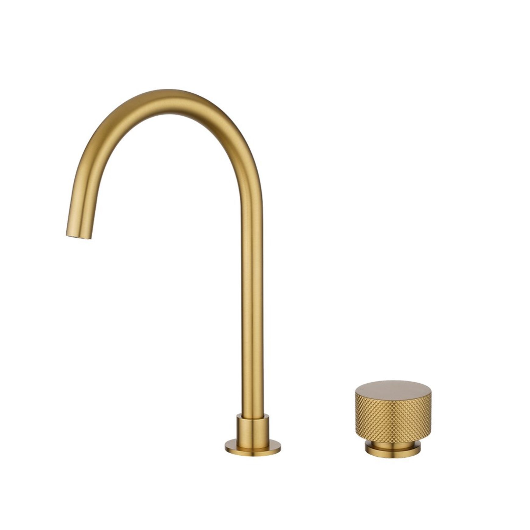 Moon Swivel Basin Mixer Brushed Brass