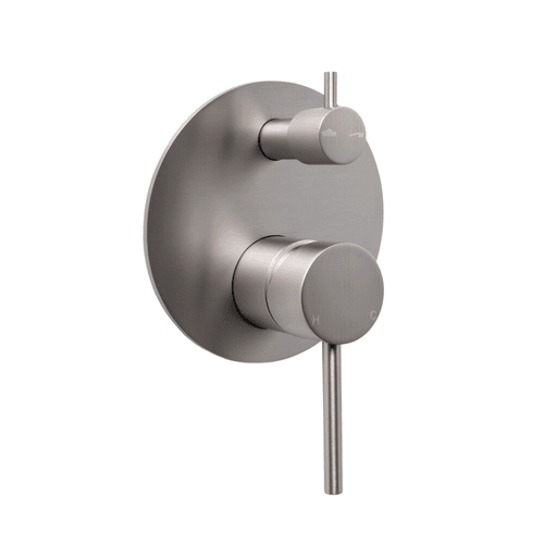 Mira Brushed Nickel Wall Mixer Divertor Plate