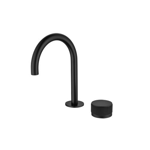 Mica Fluted Gooseneck Hob Basin Mixer