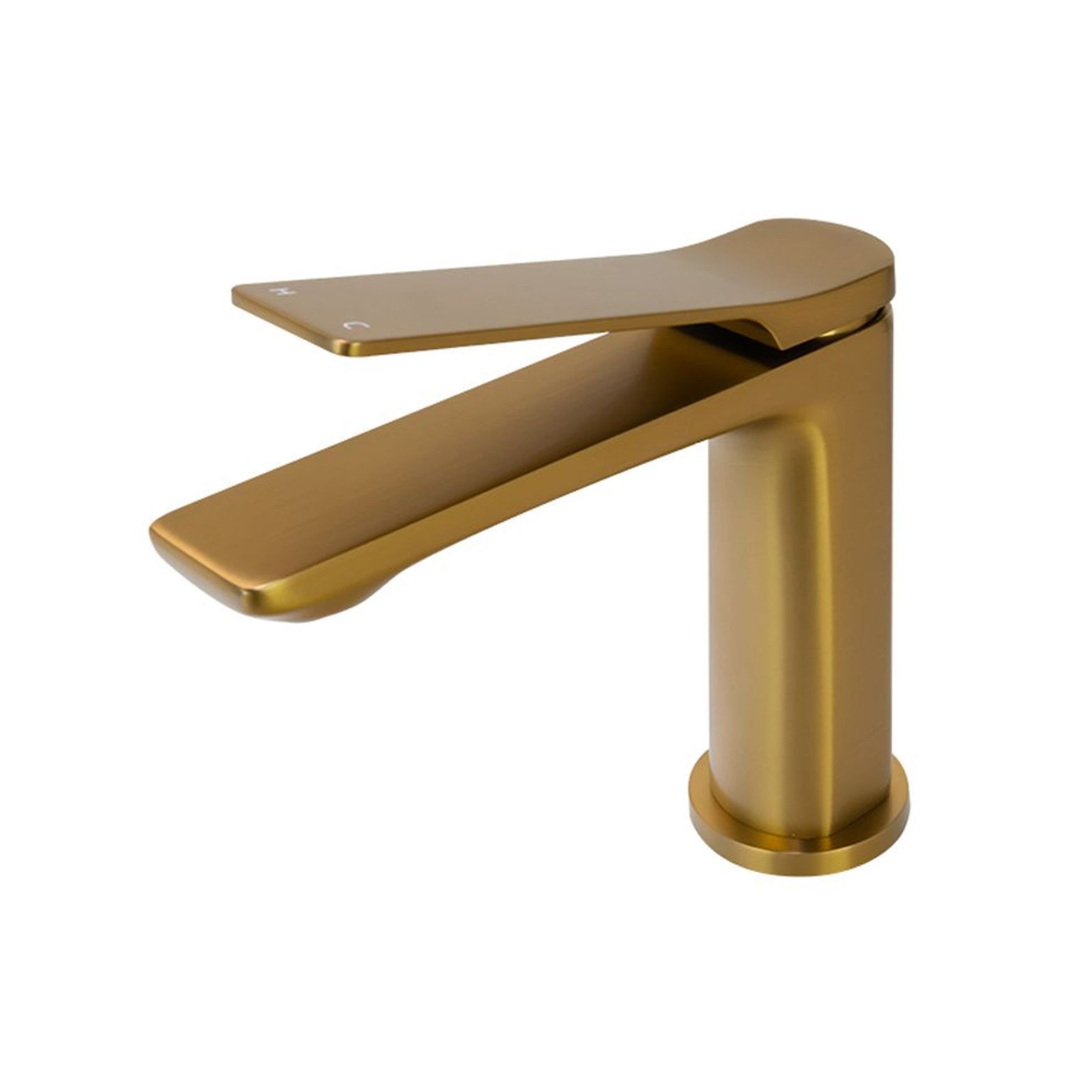 Rushy Basin Mixer Brushed Brass