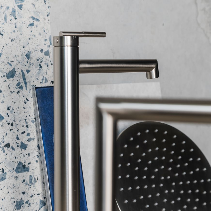Caddence Tall Basin Mixer Brushed Nickel