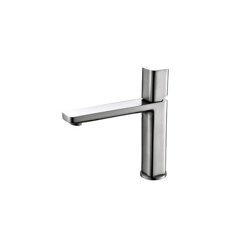 Cube Standard Basin Mixer Brushed Nickel