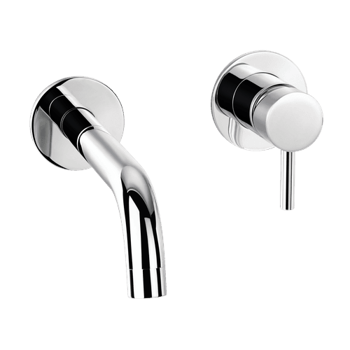 Elisa Wall Mounted Basin Mixer with Short Spout Chrome