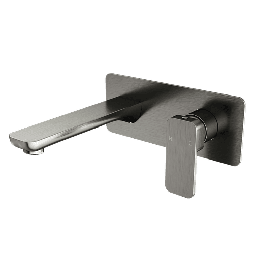 Flint Wall Mounted Basin Mixer Gun Metal