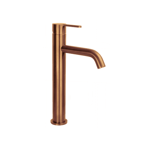Loft Tall Basin Mixer Brushed Copper