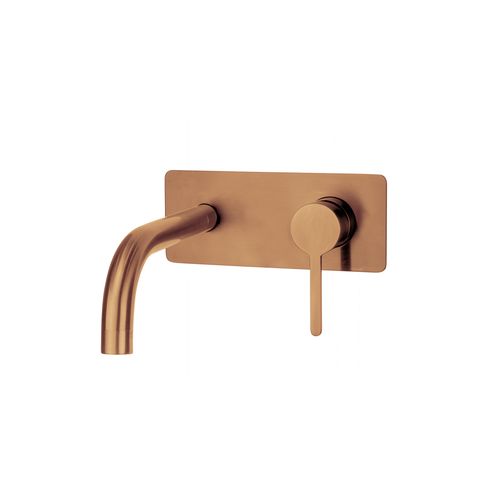 Loft Wall Basin Mixer Brushed Copper