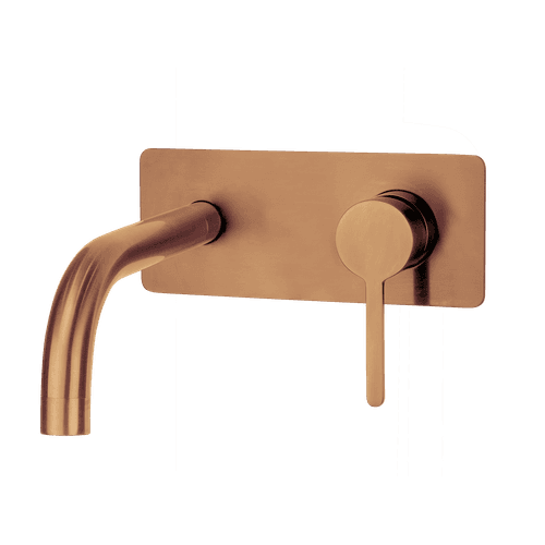 Loft Wall Basin Mixer Brushed Copper