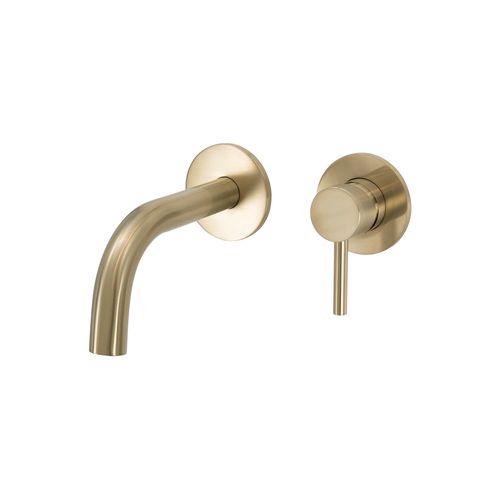 Scarab Wall Basin Mixer with Short Spout Brushed Gold