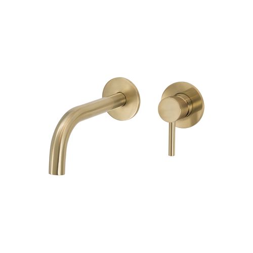 Scarab Wall Basin Mixer with Short Spout Brushed Gold