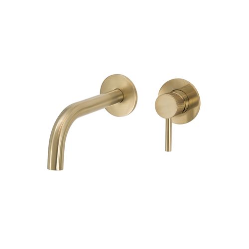 Scarab Wall Basin Mixer Brushed Gold