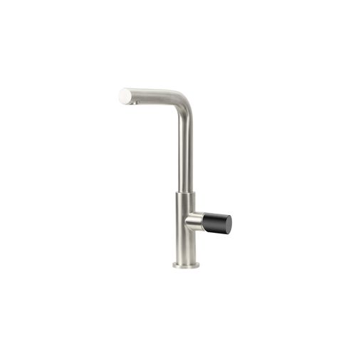 Urban Minimalist Mixer Brushed Stainless Black Handle