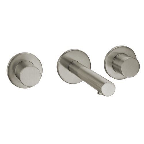 Urban Wall Mounted Basin Mixer Brushed Stainless