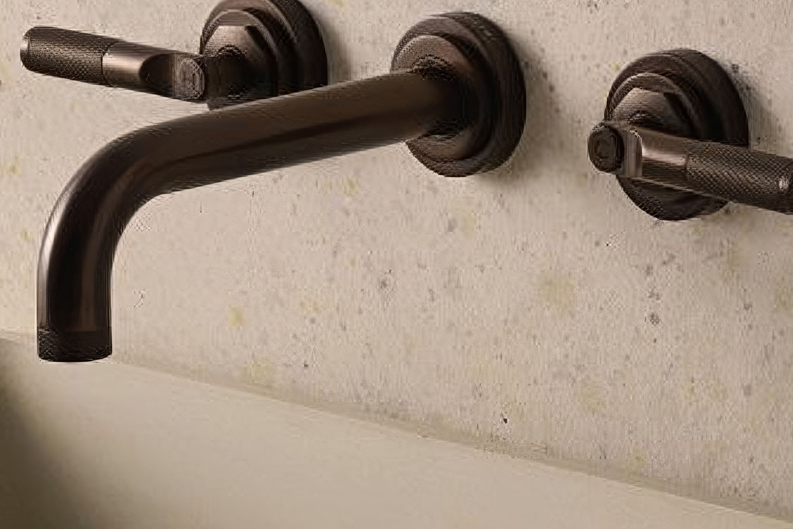 Lathe - Wall mounted basin tap with levers