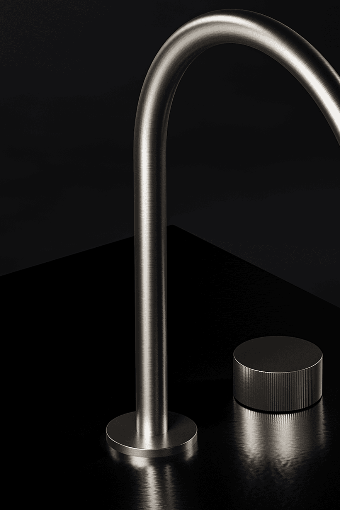 Lente Progressive High Spout Deck Mounted Basin Mixer