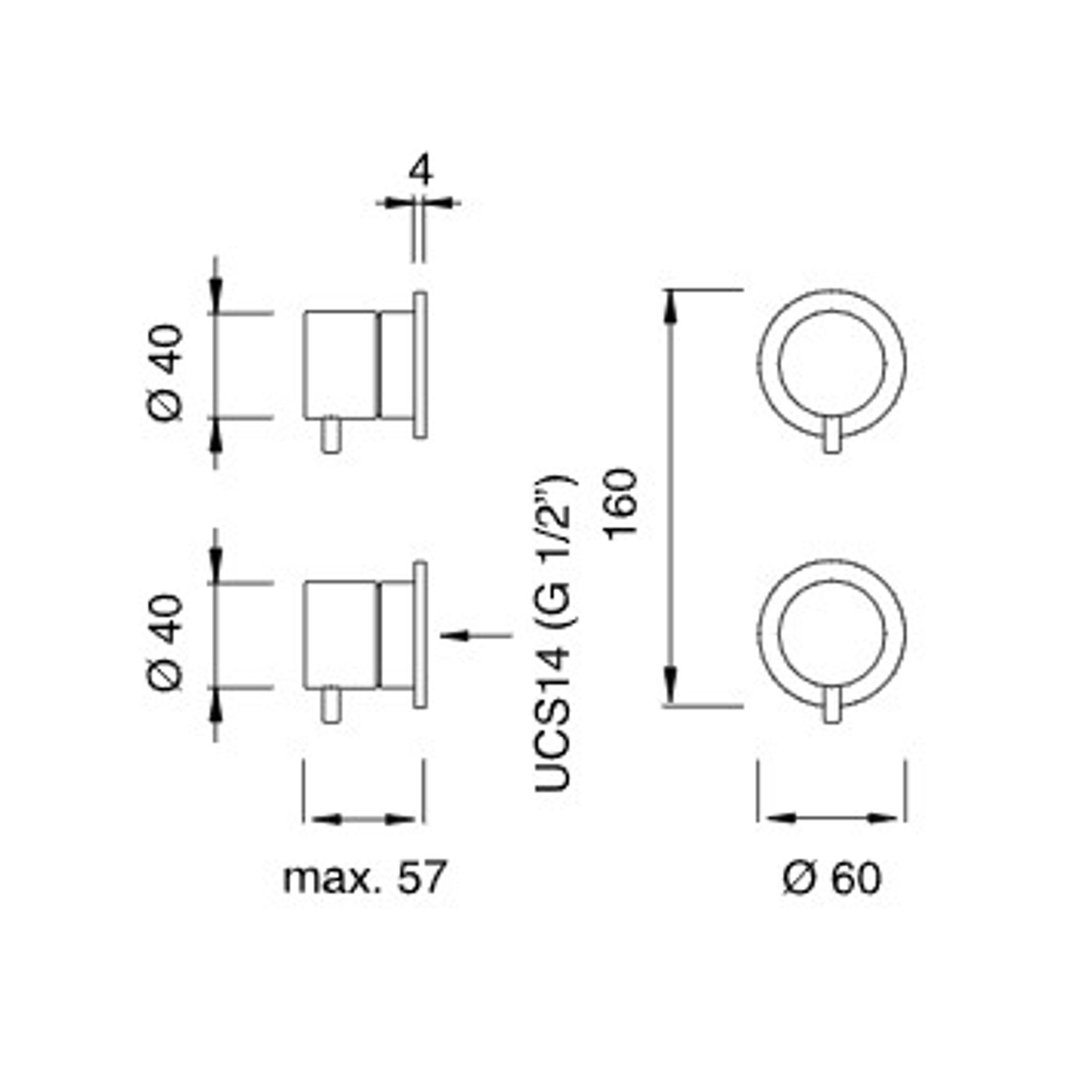 MILO360 Thermostatic Shower Mixer Set by CEA