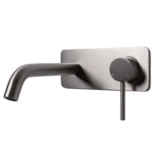 Mira Brushed Nickel Wall Mixer and Spout