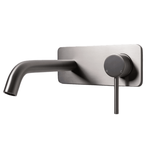 Mira Brushed Nickel Wall Mixer and Spout