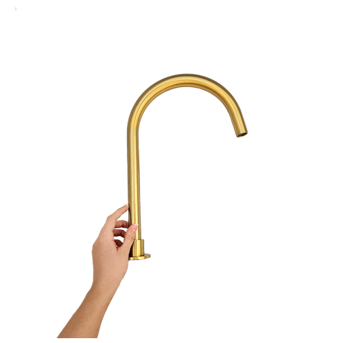 Moon Swivel Basin Mixer Brushed Brass