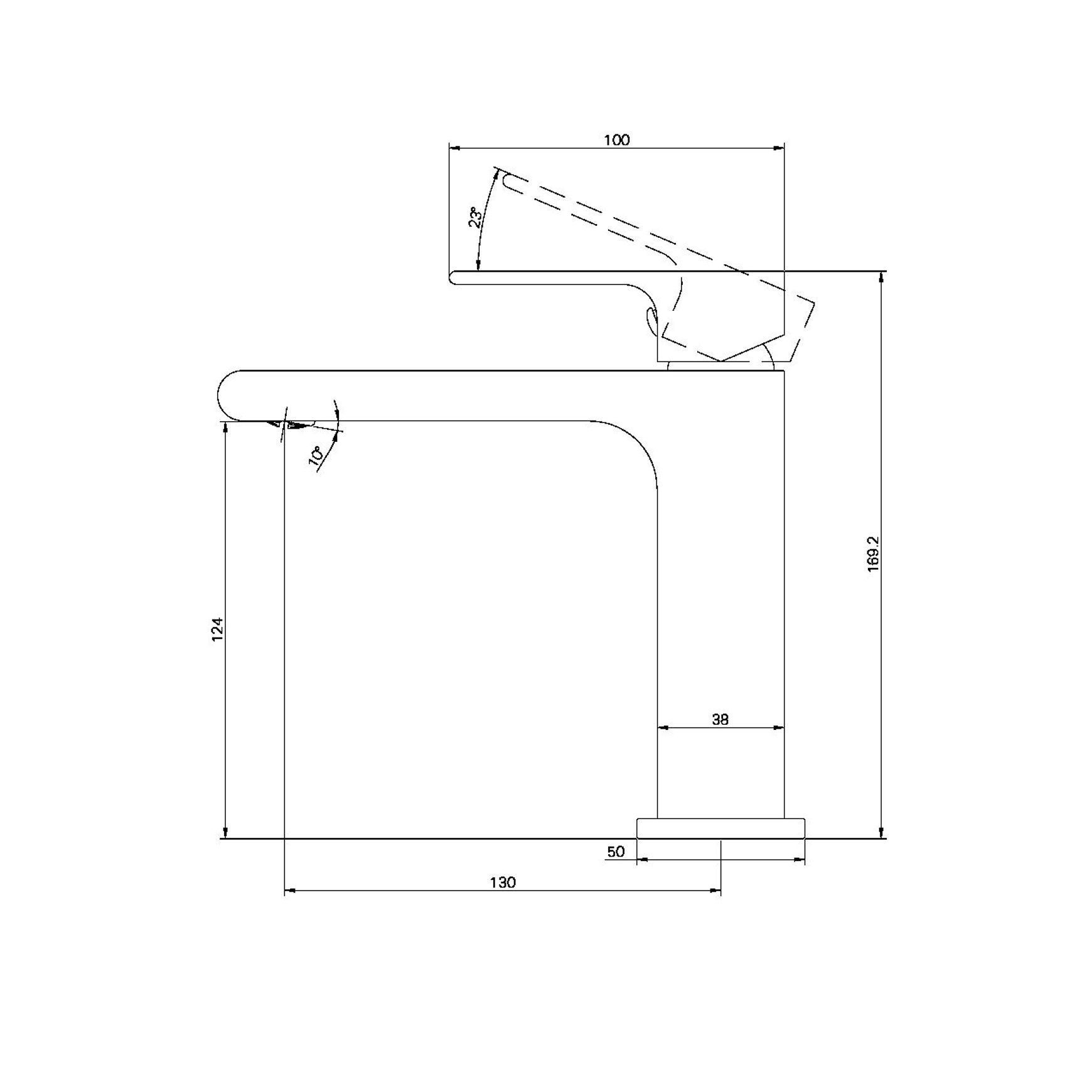 Zen SS316L Basin Mixer | Brushed Bronze