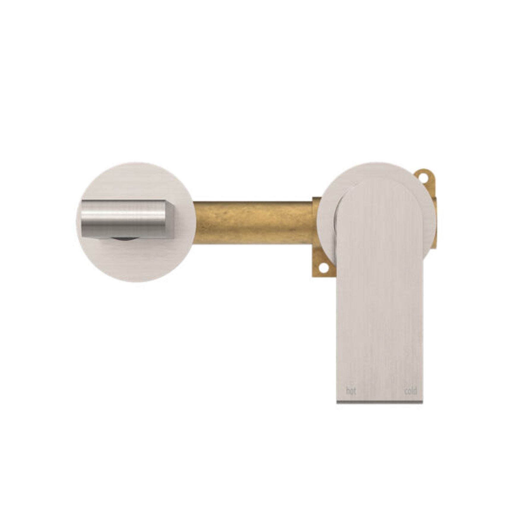 Bianca Basin/Bath Mixer Back Plate 230mm | Brushed Nickel