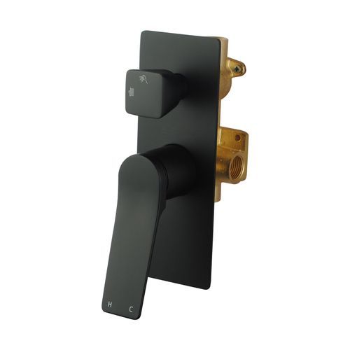 Rushy Wall Mixer With Diverter Matte Black