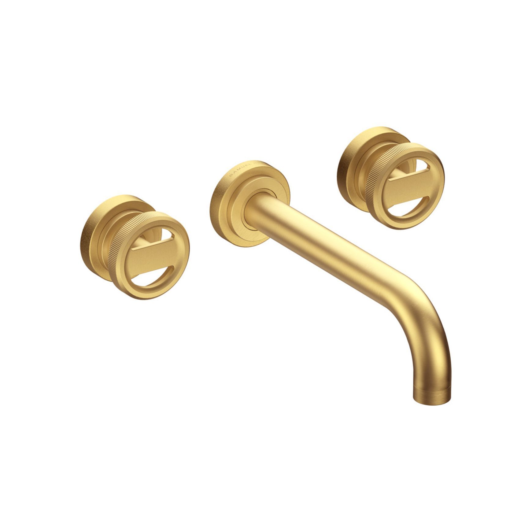 Lathe - Wall mounted basin tap with wheel handles