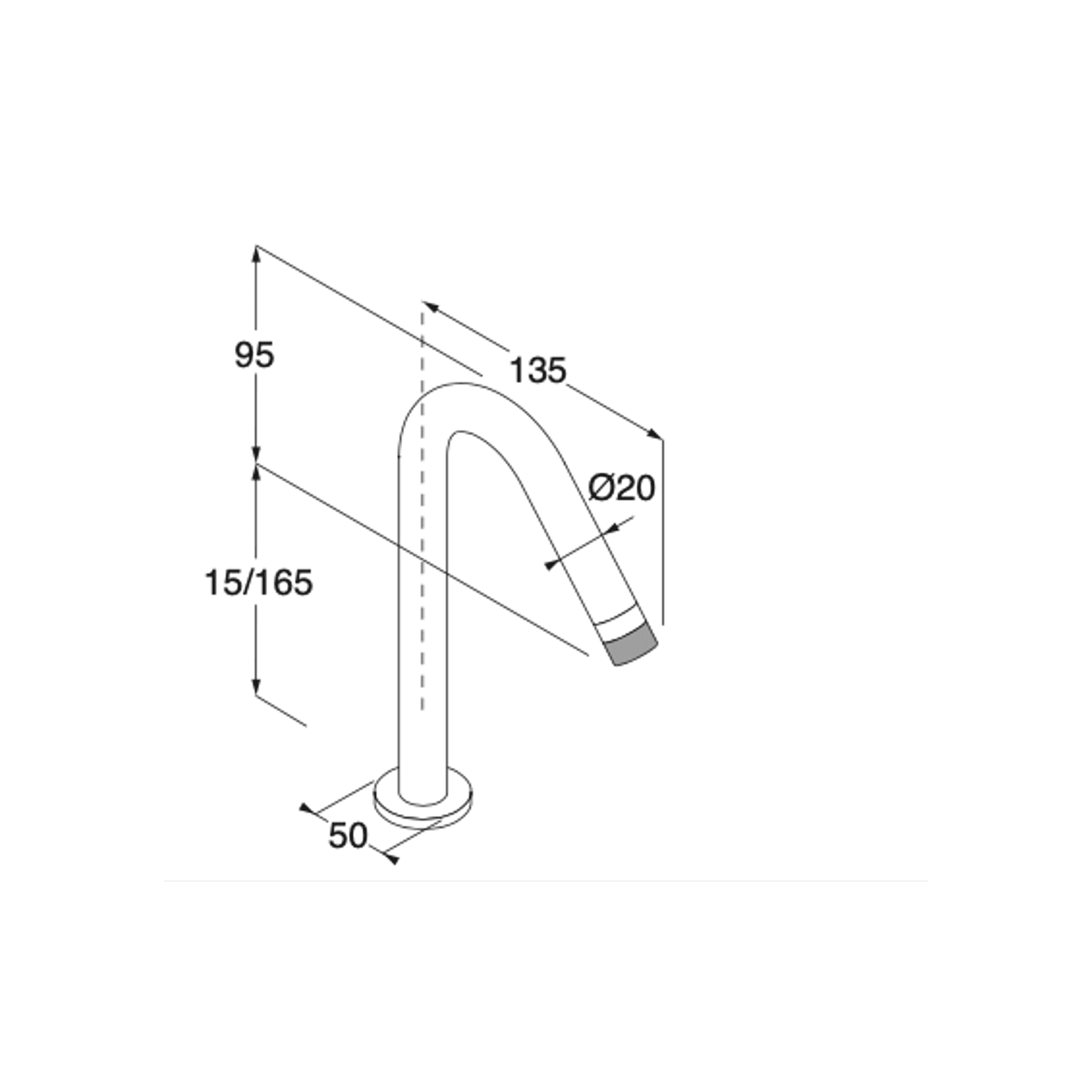 Minimal Top-mounted Spout For Washbasin