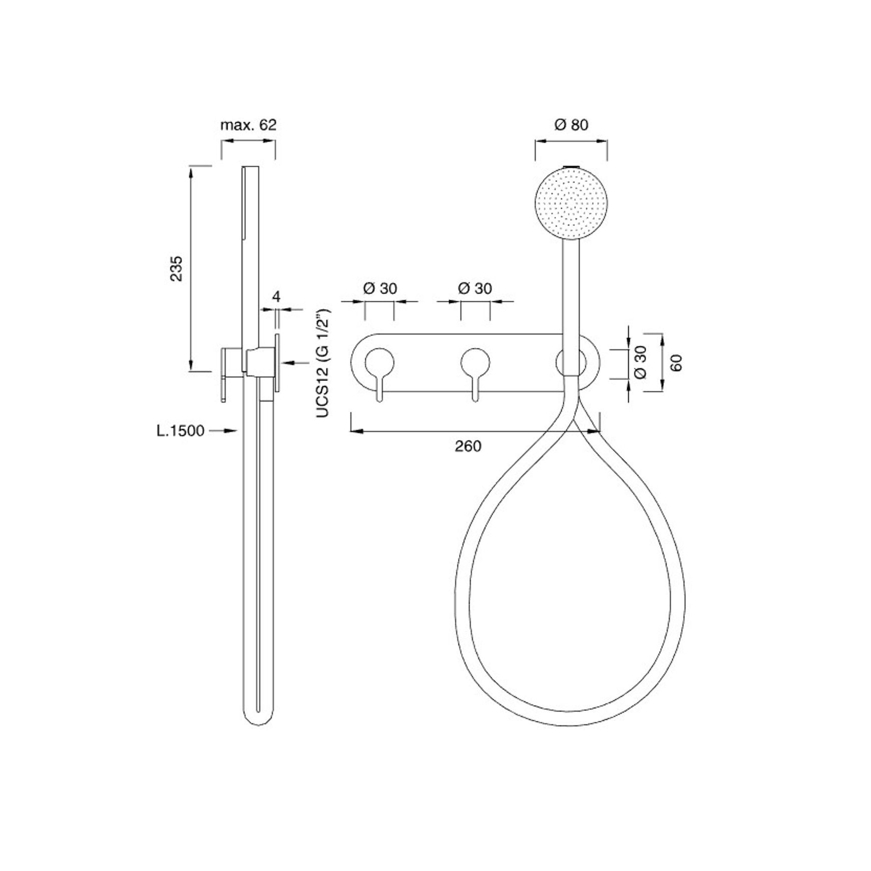 INNOVO Wall Mounted 2 Mixer Set by CEA